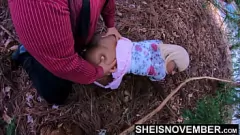 播放 4K 异国情调的女士十一月：大迪克爸爸在公共森林里粗暴地操了可爱的金发继女的阴户